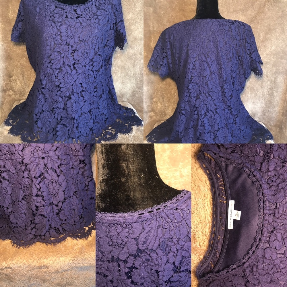 Isaac Mizrahi Live! Floral Lace Peplum Top